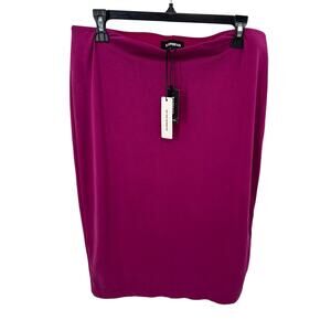 EXPRESS NWT Magenta Stretch Pencil Skirt // L